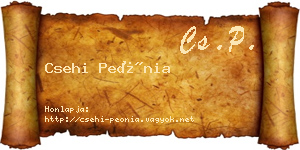Csehi Peónia névjegykártya